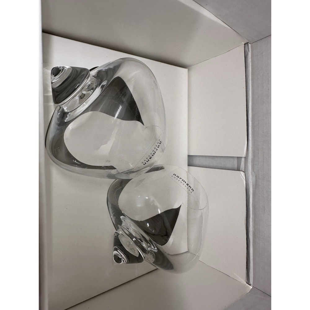 Normann Copenhagen Rocking Liqueur Cognac Whiskey Glasses Rikke Hagen Set 2 NIB - Picture 3 of 5